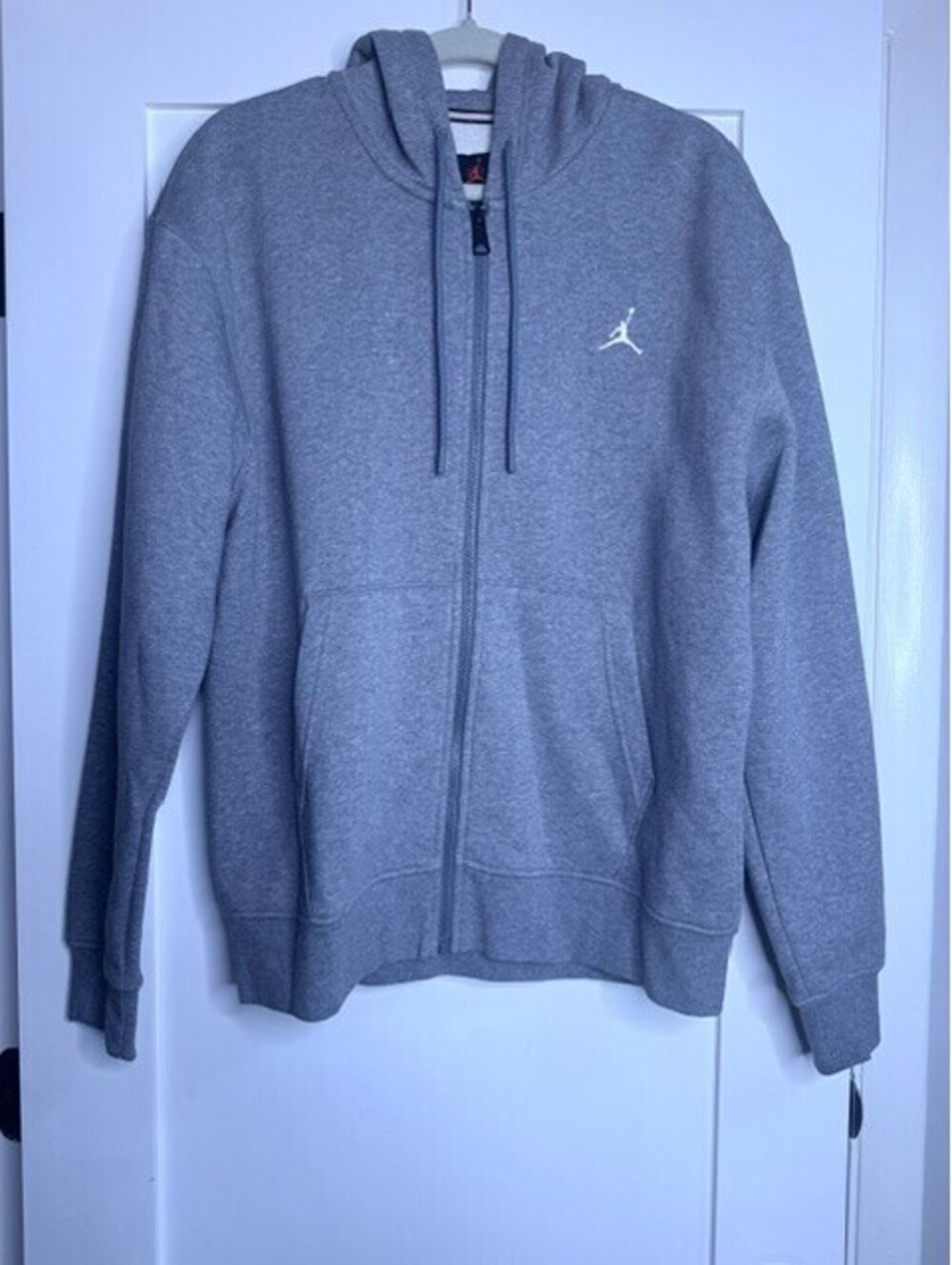 Nike Jordan Full Zip Hoodie Men's Medium Gray Fleece Sweatshirt Jumpman NWT